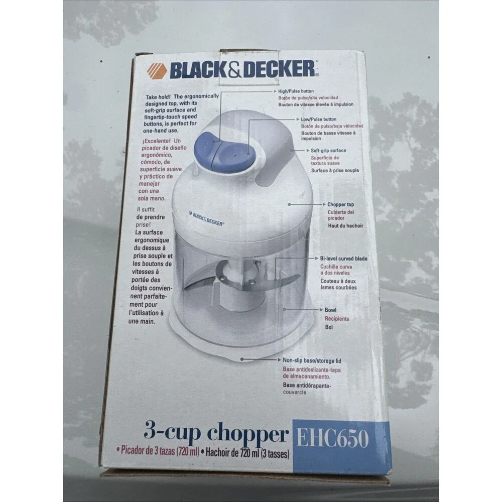 New Black & Decker Ergo 3 Cup Deluxe Chopper  Model #EHC650